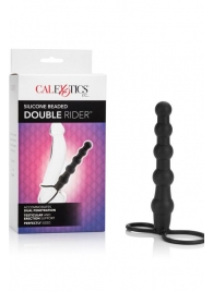 Насадка на пенис для двойного проникновения Silicone Beaded Double Rider - 14 см. - California Exotic Novelties - в Дзержинске купить с доставкой