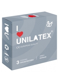 Презервативы с рёбрами Unilatex Ribbed - 3 шт. - Unilatex - купить с доставкой в Дзержинске