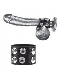 Ремень на член и мошонку 1.5  Cock Ring With Ball Strap - BlueLine - купить с доставкой в Дзержинске