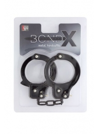 Чёрные наручники из листового металла BONDX METAL CUFFS BLACK - Dream Toys - купить с доставкой в Дзержинске