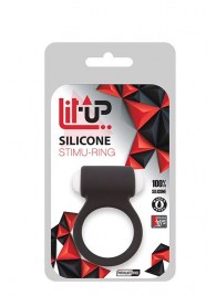 Чёрное эрекционное виброкольцо LIT-UP SILICONE STIMU RING 3 BLACK - Dream Toys - в Дзержинске купить с доставкой