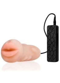 Мастурбатор-ротик с вибрацией REALSTUFF VIBRATING MASTURBATOR MOUTH - Dream Toys - в Дзержинске купить с доставкой