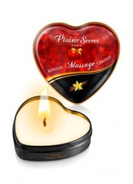 Массажная свеча с ароматом ванили Bougie Massage Candle - 35 мл. - Plaisir Secret - купить с доставкой в Дзержинске