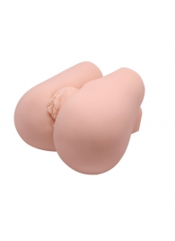 Реалистичный мастурбатор с вибрацией и двумя тоннелями - вагиной и анусом - Baile - в Дзержинске купить с доставкой