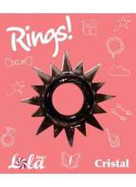 Чёрное эрекционное кольцо Rings Cristal - Lola Games - в Дзержинске купить с доставкой