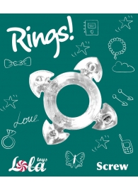 Прозрачное эрекционное кольцо Rings Screw - Lola Games - в Дзержинске купить с доставкой