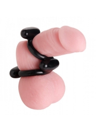 Двойное эрекционное кольцо Dual Stretch To Fit Cock and Ball Ring - XR Brands - в Дзержинске купить с доставкой