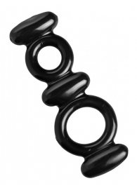 Двойное эрекционное кольцо Dual Stretch To Fit Cock and Ball Ring - XR Brands - в Дзержинске купить с доставкой