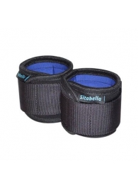 Неопреновые черно-синие наручники - Sitabella - купить с доставкой в Дзержинске