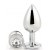 Серебристая анальная втулка с прозрачным кристаллом - 7,1 см. - Dream Toys - купить с доставкой в Дзержинске
