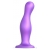 Фиолетовая насадка Strap-On-Me Dildo Plug Curvy size L - Strap-on-me - купить с доставкой в Дзержинске