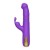 Фиолетовый вибратор-ротатор со стимулятором клитора и возвратно-поступательными движениями - 22,4 см. - I-MOON