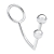 Кольцо на пенис с анальным стимулятором Two Bead Stainless Steel Anal Hook   Cock Ring - BlueLine - в Дзержинске купить с доставкой