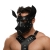 Черная кожаная маска «Собака» - Crazy Handmade - купить с доставкой в Дзержинске
