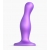 Фиолетовая насадка Strap-On-Me Dildo Plug Curvy size M - Strap-on-me - купить с доставкой в Дзержинске