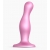 Розовая насадка Strap-On-Me Dildo Plug Curvy size M - Strap-on-me - купить с доставкой в Дзержинске