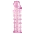 Гелевая розовая насадка на фаллос с шипами - 12 см. - Toyfa Basic - в Дзержинске купить с доставкой