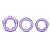 Набор из 3 фиолетовых эрекционных колец Stay Hard Beaded Cockrings - Blush Novelties - в Дзержинске купить с доставкой