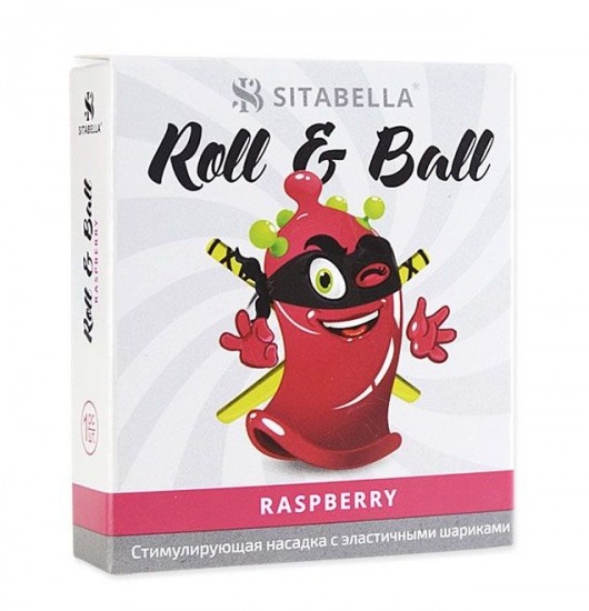 Стимулирующий презерватив-насадка Roll   Ball Raspberry - Sitabella - купить с доставкой в Дзержинске