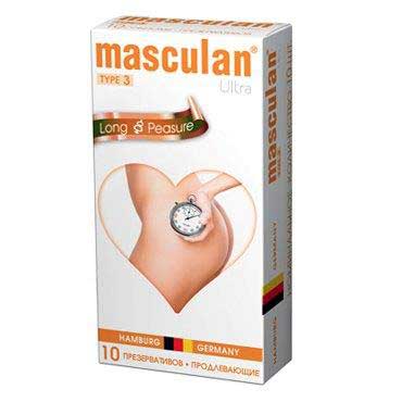 Розовые презервативы Masculan Ultra Long Pleasure с колечками, пупырышками и продлевающим эффектом - 10 шт. - Masculan - купить с доставкой в Дзержинске