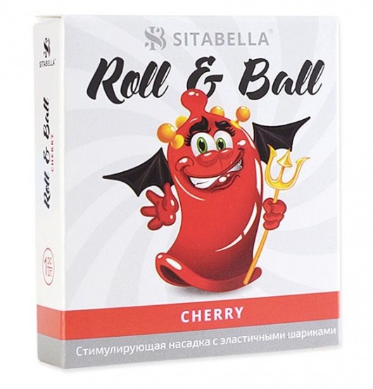 Стимулирующий презерватив-насадка Roll   Ball Cherry - Sitabella - купить с доставкой в Дзержинске