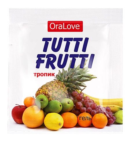 Пробник гель-смазки Tutti-frutti со вкусом тропических фруктов - 4 гр. - Биоритм - купить с доставкой в Дзержинске