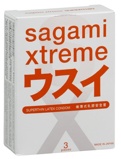 Ультратонкие презервативы Sagami Xtreme SUPERTHIN - 3 шт. - Sagami - купить с доставкой в Дзержинске