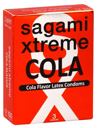 Ароматизированные презервативы Sagami Xtreme COLA - 3 шт. - Sagami - купить с доставкой в Дзержинске