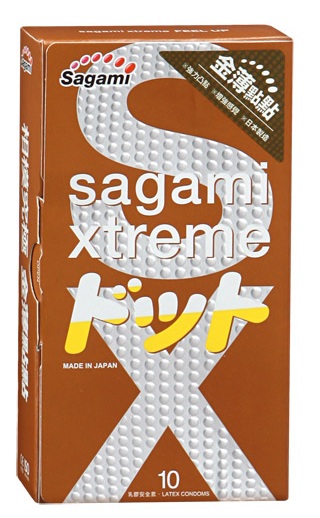 Презервативы Sagami Xtreme FEEL UP с точечной текстурой и линиями прилегания - 10 шт. - Sagami - купить с доставкой в Дзержинске