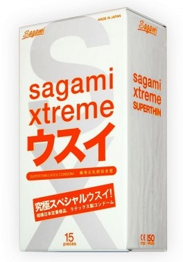 Ультратонкие презервативы Sagami Xtreme SUPERTHIN - 15 шт. - Sagami - купить с доставкой в Дзержинске