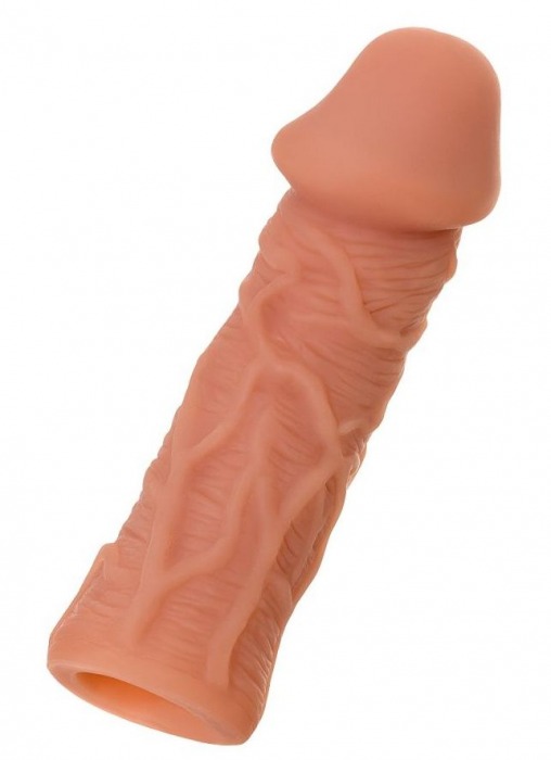 Телесная реалистичная насадка KOKOS Extreme Sleeve 05 с дополнительной стимуляцией - 12,7 см. - KOKOS - в Дзержинске купить с доставкой