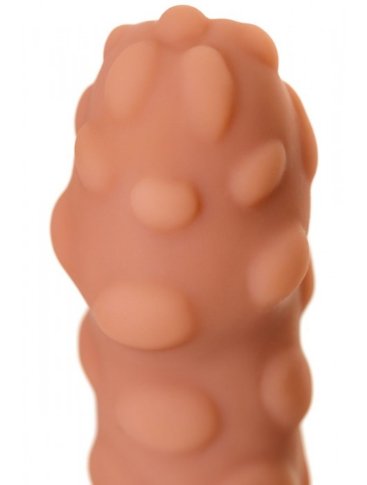 Телесная реалистичная насадка KOKOS Extreme Sleeve 11 с дополнительной стимуляцией - 12,7 см. - KOKOS - в Дзержинске купить с доставкой