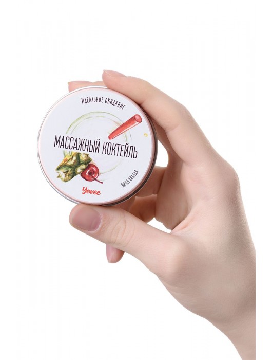 Массажная свеча «Массажный коктейль» с ароматом пина колады - 30 мл. - ToyFa - купить с доставкой в Дзержинске