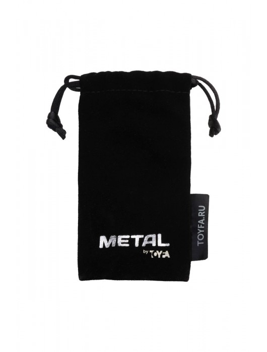 Серебристая конусовидная анальная пробка с фиолетовым кристаллом - 7 см. - ToyFa - купить с доставкой в Дзержинске