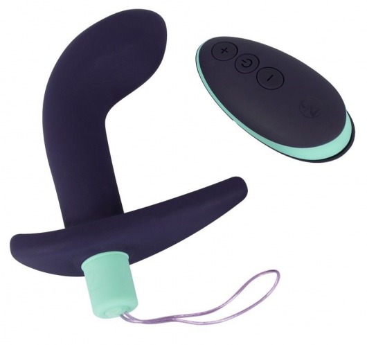 Темно-фиолетовый вибростимулятор простаты с пультом ДУ Remote Controlled Prostate Plug - Orion - в Дзержинске купить с доставкой