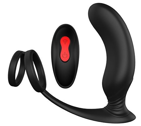 Черный массажер простаты REMOTE P-PLEASER - Dream Toys - в Дзержинске купить с доставкой