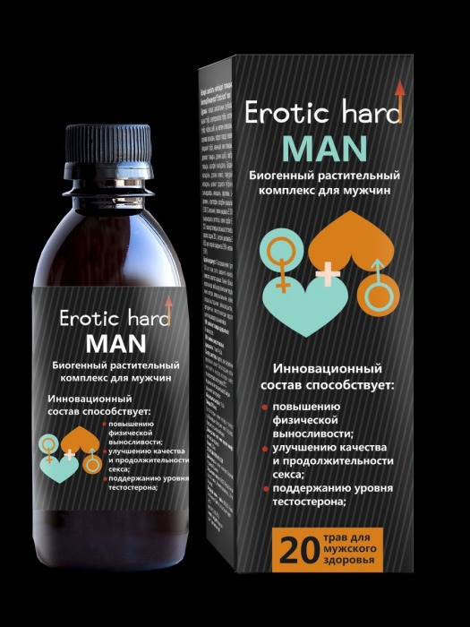 Мужской биогенный концентрат для усиления эрекции Erotic hard Man - 250 мл. - Erotic Hard - купить с доставкой в Дзержинске