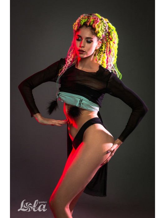 Зажимы на соски с черным пухом Euphoric - Lola Games - купить с доставкой в Дзержинске