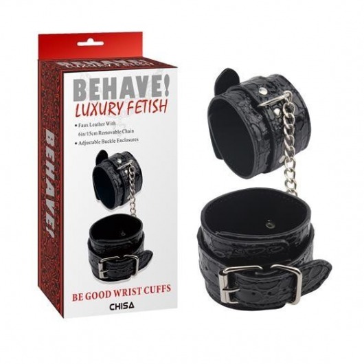 Черные наручники Be good Wrist Cuffs - Chisa - купить с доставкой в Дзержинске