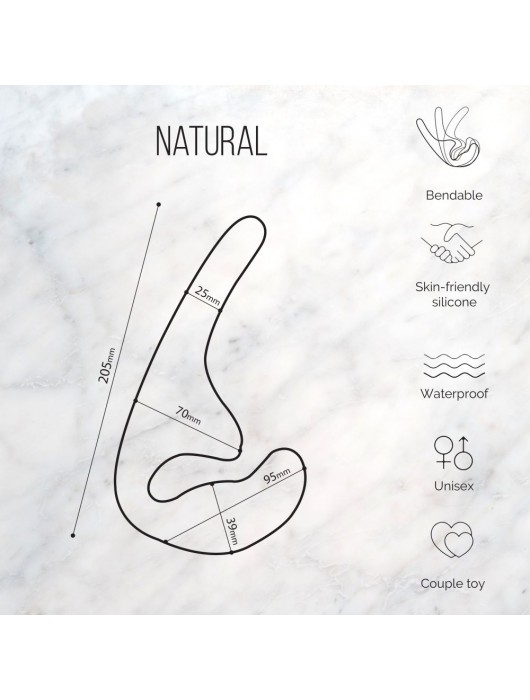 Бежевый безремневой страпон Seduction - 20,5 см. - Lola Games - купить с доставкой в Дзержинске