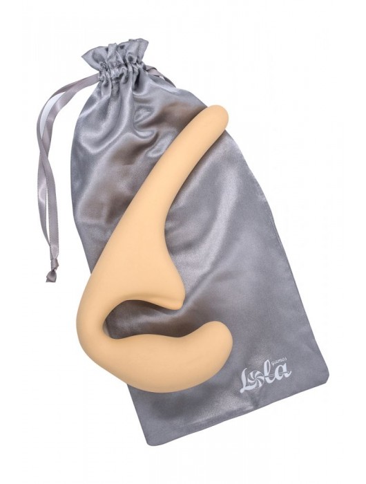 Бежевый безремневой страпон Seduction - 20,5 см. - Lola Games - купить с доставкой в Дзержинске