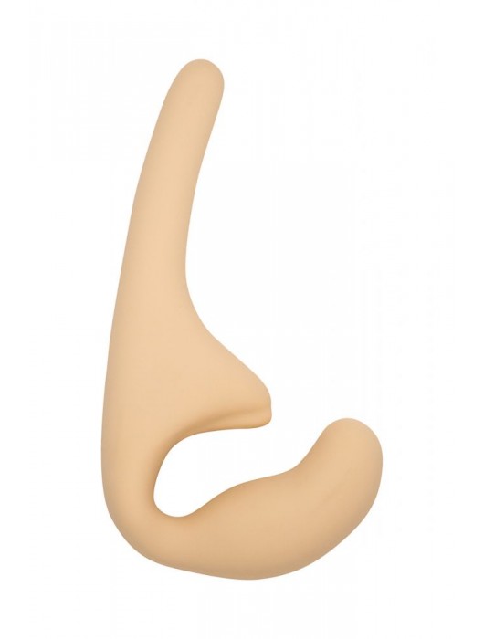 Бежевый безремневой страпон Seduction - 20,5 см. - Lola Games - купить с доставкой в Дзержинске