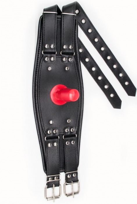 Черный пояс на бедро  Люкс  с телесной насадкой - LOVETOY (А-Полимер) - купить с доставкой в Дзержинске