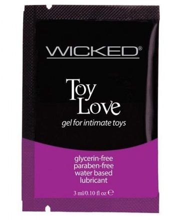 Лубрикант на водной основе для использования с игрушками WICKED Toy Love - 3 мл. - Wicked - купить с доставкой в Дзержинске