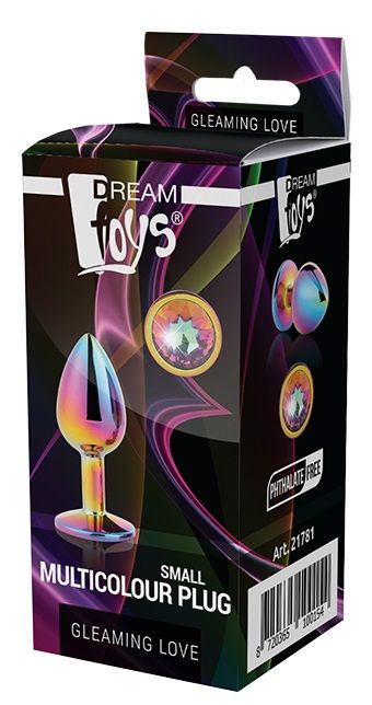 Голографическая анальная втулка с радужным кристаллом - 7,1 см. - Dream Toys - купить с доставкой в Дзержинске