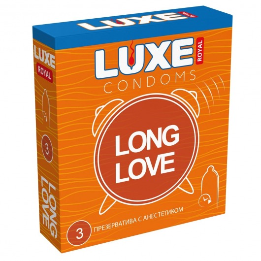 Презервативы с продлевающим эффектом LUXE Royal Long Love - 3 шт. - Luxe - купить с доставкой в Дзержинске