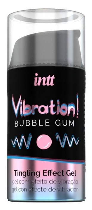 Жидкий интимный гель с эффектом вибрации Vibration! Bubble Gum - 15 мл. - INTT - купить с доставкой в Дзержинске