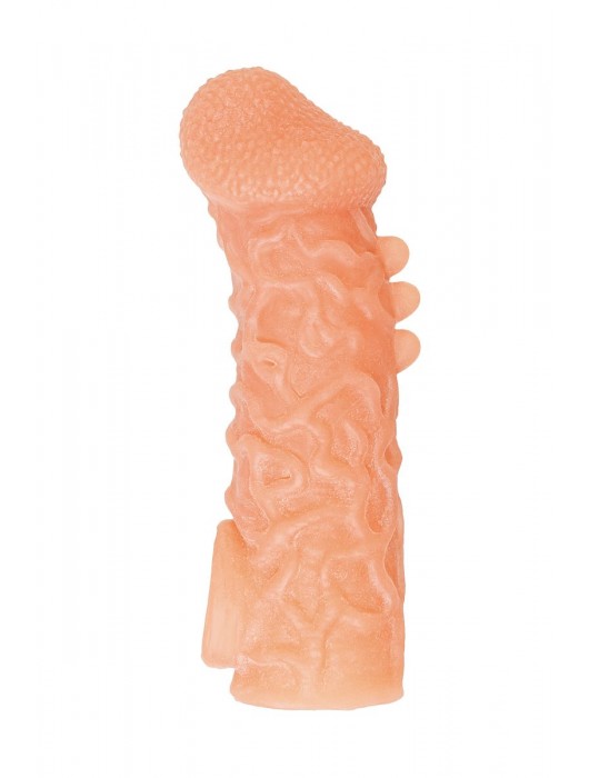 Телесная закрытая насадка с шершавой головкой Cock Sleeve Size S - 13,8 см. - KOKOS - в Дзержинске купить с доставкой