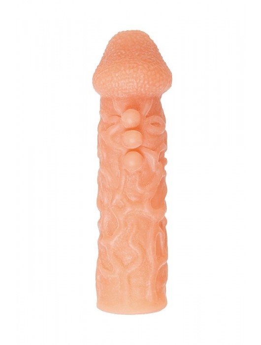 Телесная закрытая насадка с шершавой головкой Cock Sleeve Size S - 13,8 см. - KOKOS - в Дзержинске купить с доставкой