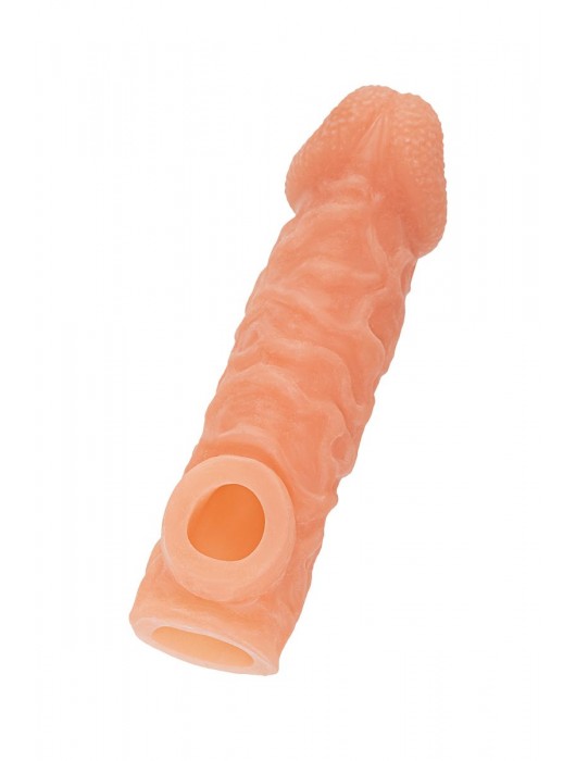 Телесная закрытая насадка с шершавой головкой Cock Sleeve Size S - 13,8 см. - KOKOS - в Дзержинске купить с доставкой